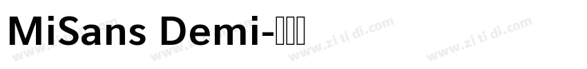 MiSans Demi字体转换